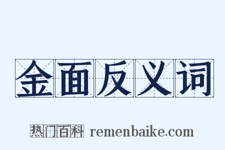 金面反义词是什么意思的图片